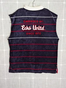 Ecko Unltd Shirt Mens Large Blue Thrashed Holes Stains Hop Hop Streetwear Velour - Picture 1 of 18