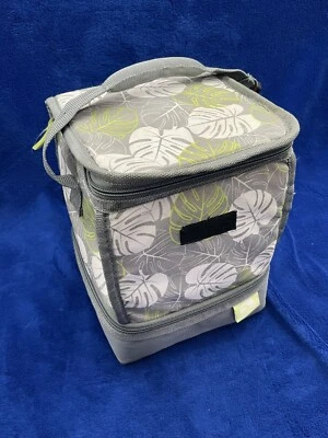 Two Compart Camo Soft Side Insulated Lunch Bag 7x7x9" zipper works IGLOO - Image 1 of 4