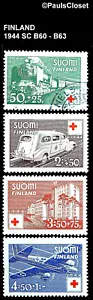 FINNLAND 1944 SC B60-B63 ROTES KREUZ SVS, 1-UNG 3MVLH MVLH FVF - Bild 1 von 2