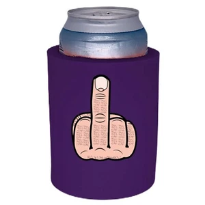 Enfriadores de latas de espuma gruesa de dedo medio estilo "vieja escuela"; elección de color - Imagen 1 de 10