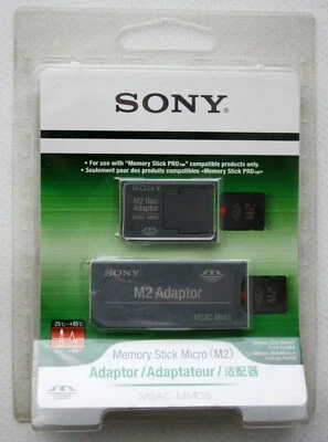 SONY 2006 MEMORY STICK MICRO M2 DUO ADAPTOR MSAC-MMDS JAPAN NEW SEALED NOS ! - Image 1 of 4