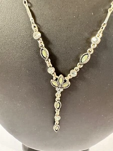 1928 Tropfen Halskette Silber 15" plus 3" Verlängerung 18" insgesamt - Bild 1 von 4