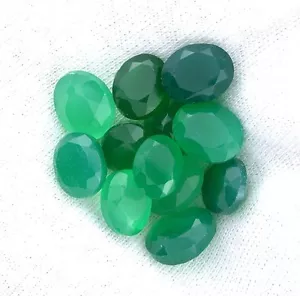 Piedra preciosa verde esmeralda ovalada de 20 quilates 9x7 10x8 verde ágata preforma áspera - Imagen 1 de 1