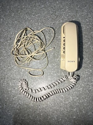 Teléfono Sony IT-B3 de colección diseño delgado crema de una sola línea con cable color crema con cable Foto 1 de 4