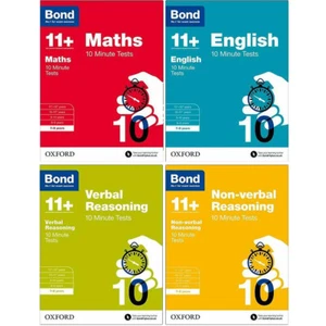 Bond 11+:10 Minute Tests 4 Books Collection Set 7-8 years,Bundle Maths,English - Picture 1 of 5