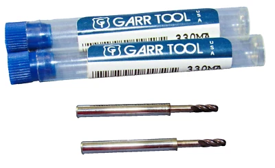 New GARR Carbide Ball End Mill 5/64 Dia. (0.078") 1/4 LOC 1/2 Reach 2Pcs Lot - Image 1 of 4