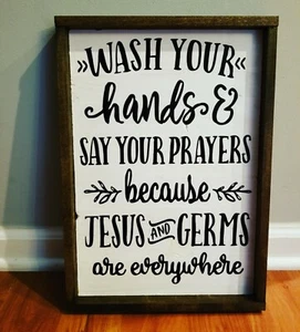 Custom Wooden Sign /w Vinyl Saying - Picture 1 of 1
