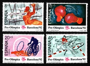OPC 1989 Juegos Olímpicos de España Semi Postal Set Sc#B146-9 Estampillada sin montar 34015 - Imagen 1 de 1