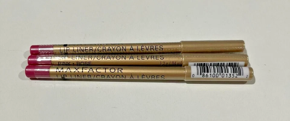 LOTE DE 3 PIEZAS DE DELINEADOR DE LABIOS MAX FACTOR ROSA 0,04 OZ NUEVO Y SELLADO *RARO* Foto 1 de 1