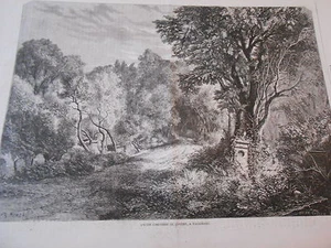 Gravure 1863 - Ancien cimetière de l'Ouest à Vaugirard - Imagen 1 de 1