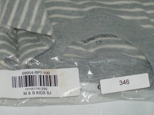 Moon And Back HANNA ANDERSSON 2-teiliges kurzes John Pyjama-Set Gr. 4 grau/weiß neu mit Etikett - Bild 1 von 3