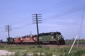 GH Orig Dia BN Burlington Northern GP40 #3024+3 - Lincoln NE 1973 - Bild 1 von 1