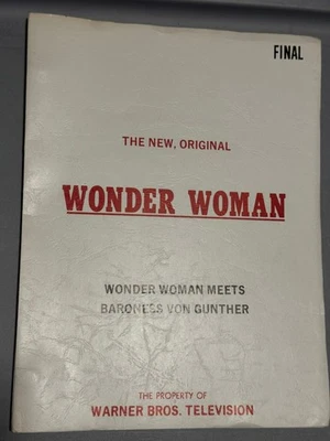 WONDER WOMAN TV SCRIPT 1976 VINTAGE ORIGINAL LINDA CARTER BARONESS VON GUNTHER - Image 1 of 4