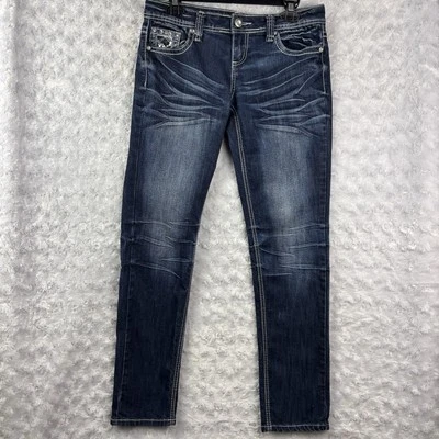 Red Camel Jeans Womens 9 Regina Boot Cut Soft Stretch Dark Wash Embroidered - Image 1 of 4