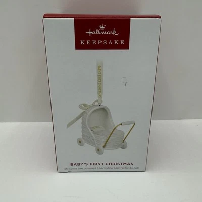 2024 Hallmark DATED Ornament - 'BABY'S FIRST CHRISTMAS' - Porcelain - New in Box