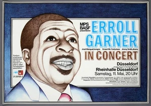 ERROLL GARNER – rare vintage original Düsseldorf 1974 jazz concert poster - Picture 1 of 3