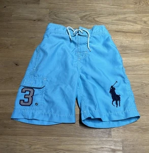 Polo Ralph Lauren Swim Trunks Little Boys Size 5 turquoise Big Pony Lined - Picture 1 of 4