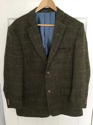 Samuel Windsor Mens Wool Tweed Blazer Sports Jacket Green Hunting - 42" S - Image 1 of 4