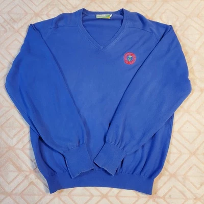 VTG THORNY LEA Golf Club SAHARA V Neck Sweater Embroidered Logo Brockton MA XL - Image 1 of 4