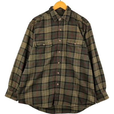 Vintage 90'S Field and Stream long-sleeved heavy flannel check shirt size L ... - Image 1 of 4