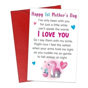 First Mothers Day Cards for Mom Mother Wife Happy 1st Mothers Day Gifts from - Picture 1 of 8