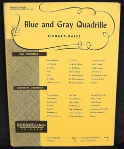 Rubank Blue and Gray Quadrille Orchestra Sheet Music Score Book by Richard Bales - Picture 1 of 7