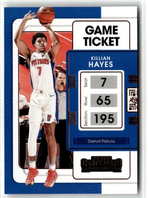 2021-22 Panini Contenders #78 Killian Hayes Game Ticket Bronze - Image 1 of 2