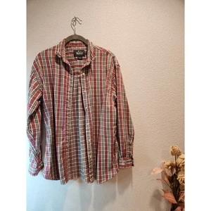 Damen Distel Karo Flanell Hemd Knopfleiste Rot Weiß Medium - Bild 1 von 4