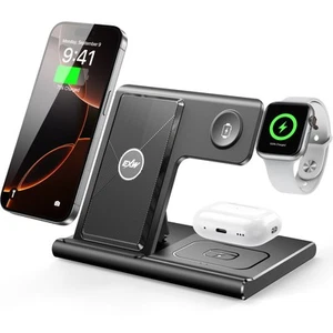 3 In 1 Wireless Charging Sation For Multiple Devices 15W Fast Charging Stand - Photo 1/10