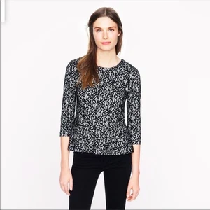 J. Crew Black Lace Peplum Top Size XXS - Picture 1 of 7