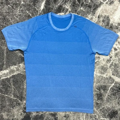 Lululemon Metal Vent Tech Shirt Mens Medium Blue Short Sleeve Gym Training Lift - Image 1 of 4