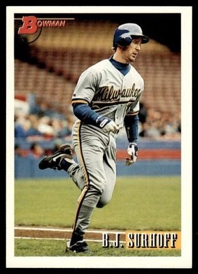 1993 Bowman B.J. Surhoff Milwaukee Brewers #71 - Image 1 of 2