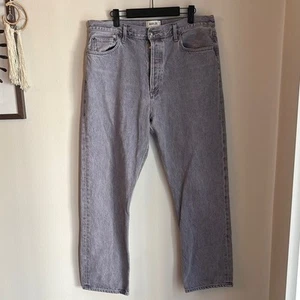Agolde Women 90’s pinch waist straight leg Relaxed Fit Jeans Light Gray 33 EUC! - Picture 1 of 11