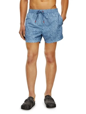 Diesel - Pantalones cortos de natación boxer con cordón para hombre - BMBX-KEN-37-ZIP Foto 1 de 4