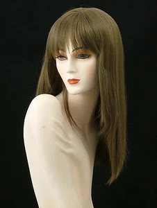 Long Wigs Skin Top w/Bangs Layered   Light Golden Brown     F17 - Picture 1 of 4