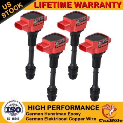 Paquete de 4 bobinas de encendido para Nissan Altima 2002-06 2002-08 Sentra 2,5 L C1398 UF350 Foto 1 de 4