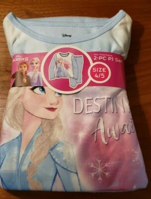 Disney FROZEN II GIRL'S FLANNEL 2 pc set PAJAMAS - ELSA - SIZE 4/5**NEW** - Image 1 of 2
