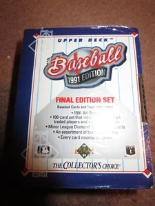 1991 Juego sellado de fábrica de béisbol de cubierta superior edición final - Imagen 1 de 1