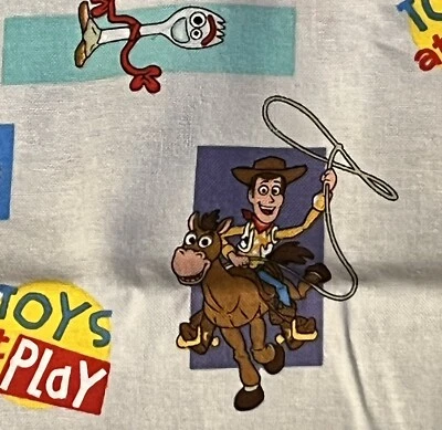Cotton Fabric Toy Story Toys at Play Gray 2018 Pixar 1 Yard Sewing Quilting - Image 1 of 4