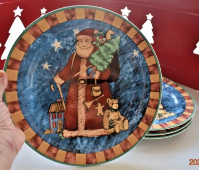 4 ~ CENTURY CHINA Santa Claus Dinner Plate Porcelain 10.5" Christmas VTG 1950s - Image 1 of 4
