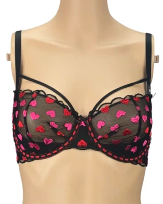 $65 VICTORIA'S SECRET DREAM ANGELS WICKED UNLINED EMBROIDERED PUSH UP BRA 32DD - Image 1 of 2