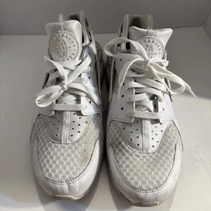 Nike Air Huarache Mens Size 10 White Athletic Running Shoes Sneakers 318429-111 - Picture 1 of 14