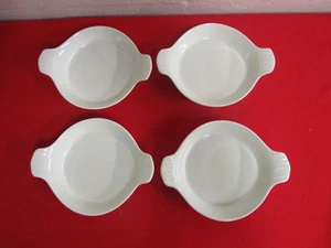 4 platos blancos poco profundos para servir cazuela para hornear manijas blancas 8 1/4" marca WP - Imagen 1 de 5