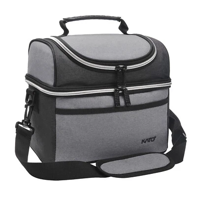 Bolsa de almuerzo aislada caja de almuerzo para adultos para trabajo escuela hombres mujeres niños a prueba de fugas Foto 1 de 4