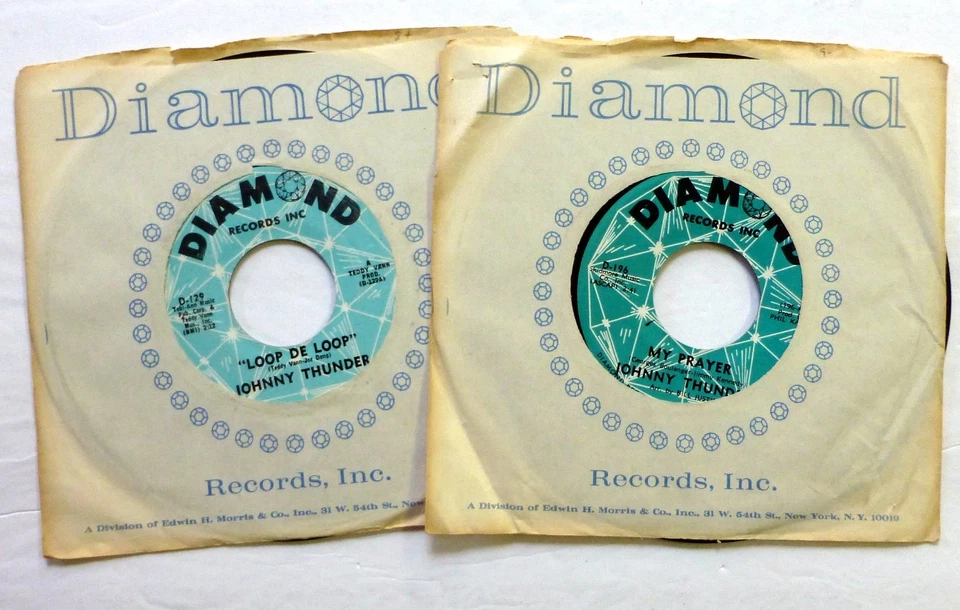 JOHNNY THUNDER lot of 2x45rpm singles on Diamond Soul "Loop de Loop" Ak255 Foto 1 de 1