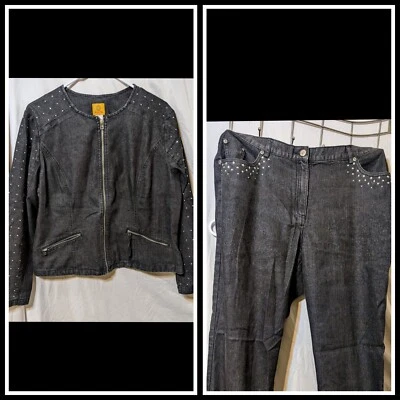 Ruby Rd Sparkle Jeans And Matching Jacket Size 14 L - Image 1 of 4