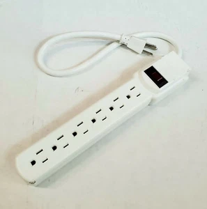 ( 2 Pack ) 1.5 Feet 6 Outlet Heavy Duty Power Strip 14AWG/3 15A, 90J - Picture 1 of 1