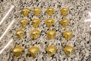 Gold Muschel Satin Nickel 1-1/8" Webber Knöpfe (20er Set) - Bild 1 von 6