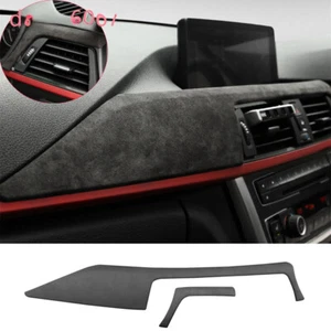 For BMW 3 4 Series F30 3GT 13-19RHD Suede Dark Gray Console Dashboard Panel Trim - Picture 1 of 17