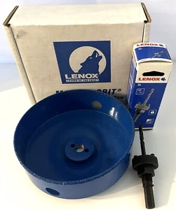 LENOX 6-7/8" CARBIDE GRIT RECESSED LIGHTING HOLE SAW 30864 UK with 2L ARBOR - Picture 1 of 10
